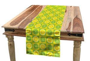 Abakuhaus Tischläufer »Esszimmer Küche Rechteckiger Dekorativer Tischläufer«, Lime Green Lemon Lime Pop-Art