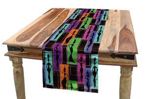 Abakuhaus Tischläufer »Esszimmer Küche Rechteckiger Dekorativer Tischläufer«, afrikanische Frau Vasen auf Heads
