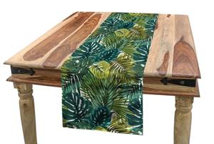 Abakuhaus Tischläufer »Esszimmer Küche Rechteckiger Dekorativer Tischläufer«, Blätter Regenwald Palm und Monstera