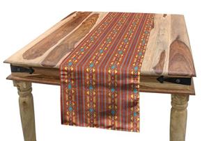 Abakuhaus Tischläufer »Esszimmer Küche Rechteckiger Dekorativer Tischläufer«, Amerikanischer Ureinwohner Ethnischer Zier Rhombuses