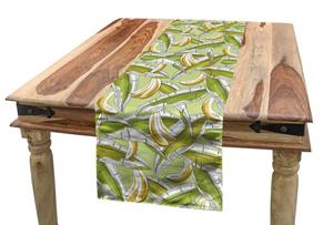 Abakuhaus Tischläufer »Esszimmer Küche Rechteckiger Dekorativer Tischläufer«, Banane Tropische Frucht mit Blättern