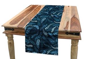 Abakuhaus Tischläufer »Esszimmer Küche Rechteckiger Dekorativer Tischläufer«, Blau Blumenstrudel Blätter Ast