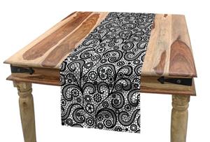 Abakuhaus Tischläufer »Esszimmer Küche Rechteckiger Dekorativer Tischläufer«, Art Deco Spitzen-Effekt Botanik Muster