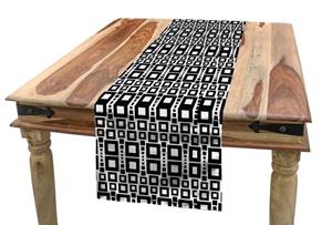 Abakuhaus Tischläufer »Esszimmer Küche Rechteckiger Dekorativer Tischläufer«, Abstrakt Gitter Reihen Muster