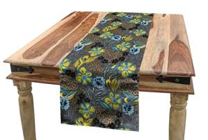 Abakuhaus Tischläufer »Esszimmer Küche Rechteckiger Dekorativer Tischläufer«, Abstrakt Blumen eingekreist Details