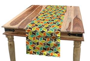 Abakuhaus Tischläufer »Esszimmer Küche Rechteckiger Dekorativer Tischläufer«, Bunt Hipster Geometric Tile