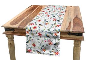 Abakuhaus Tischläufer »Esszimmer Küche Rechteckiger Dekorativer Tischläufer«, Aquarell Vögel auf Zweigen