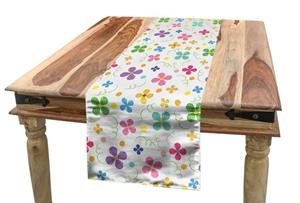 Abakuhaus Tischläufer »Esszimmer Küche Rechteckiger Dekorativer Tischläufer«, Blume Frühlings-Gänseblümchen-Punkt-Skizze
