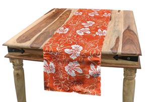 Abakuhaus Tischläufer »Esszimmer Küche Rechteckiger Dekorativer Tischläufer«, Orange Hawaii-Sommer-Hibiscus