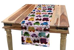 Abakuhaus Tischläufer »Esszimmer Küche Rechteckiger Dekorativer Tischläufer«, Autos Cartoon Vehicle Design