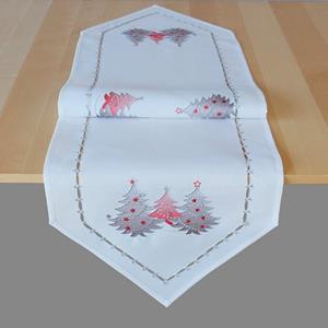 TextilDepot24 Tischdecke »mit Stickerei Weihnachtsbäume Winter Advent«
