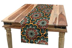 Abakuhaus Tischläufer »Esszimmer Küche Rechteckiger Dekorativer Tischläufer«, Mandala Tribal Paisley Blumen