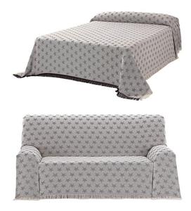 Beautex Tagesdecke »Tagesdecke - Wohnzimmer Decke aus Baumwolle in 180x260 oder 230x260 - Praktischer Überwurf als Sofadecke oder Couchdecke - Sterne Motiv«, 