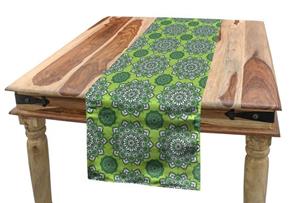 Abakuhaus Tischläufer »Esszimmer Küche Rechteckiger Dekorativer Tischläufer«, Lime Green marokkanische Mandala