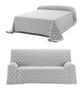 Beautex Tagesdecke »Tagesdecke - Wohnzimmer Decke aus Baumwolle in 180x260 oder 230x260 - Praktischer Überwurf als Sofadecke oder Couchdecke - Sterne Motiv«, 