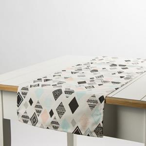 SCHÖNER LEBEN. Tischläufer »Schöner Leben Tischläufer Vierecke Ethno pastell Töne 40x160cm«, handmade