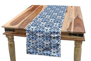 Abakuhaus Tischläufer »Esszimmer Küche Rechteckiger Dekorativer Tischläufer«, Blau Indigo-viktorianischer Entwurf