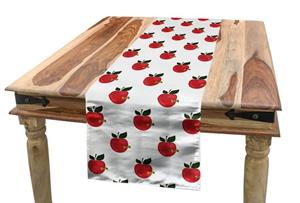 Abakuhaus Tischläufer »Esszimmer Küche Rechteckiger Dekorativer Tischläufer«, Apfel Comic Äpfel Worms