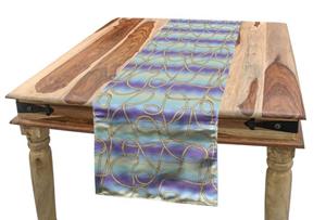 Abakuhaus Tischläufer »Esszimmer Küche Rechteckiger Dekorativer Tischläufer«, blau Wasser Tangled Seile Wellen