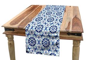 Abakuhaus Tischläufer »Esszimmer Küche Rechteckiger Dekorativer Tischläufer«, Blauer Mandala Abstrakte Blumen-Motiv