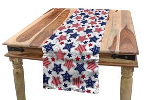 Abakuhaus Tischläufer »Esszimmer Küche Rechteckiger Dekorativer Tischläufer«, 4. Juli Grunge Muster USA