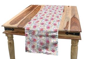 Abakuhaus Tischläufer »Esszimmer Küche Rechteckiger Dekorativer Tischläufer«, Blumen Ansicht von oben Bunte Blumen