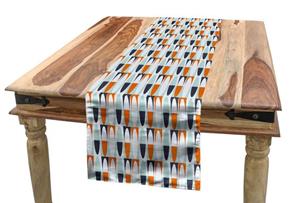 Abakuhaus Tischläufer »Esszimmer Küche Rechteckiger Dekorativer Tischläufer«, Abstrakt Bicolor Runde Lange Formen