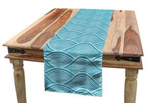 Abakuhaus Tischläufer »Esszimmer Küche Rechteckiger Dekorativer Tischläufer«, Blau Japanische Ozean Meer Wellen