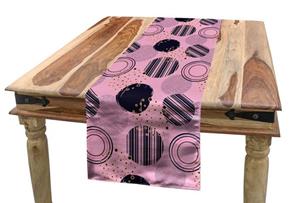 Abakuhaus Tischläufer »Esszimmer Küche Rechteckiger Dekorativer Tischläufer«, Abstrakt Geometrische Kreise und Punkte