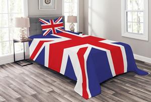 Abakuhaus Tagesdecke »Set mit Kissenbezügen Waschbar«, , Union Jack Britische Loyal