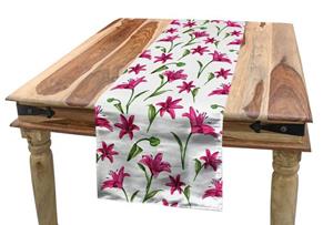 Abakuhaus Tischläufer »Esszimmer Küche Rechteckiger Dekorativer Tischläufer«, Blume Lily Blüten-Garten-Kunst