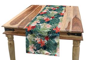 Abakuhaus Tischläufer »Esszimmer Küche Rechteckiger Dekorativer Tischläufer«, Blatt Natur Crepe Ginger Blume