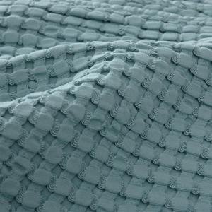 Urbanara Tagesdecke »Veiros«, , Grüngrau - 275x265 cm - Tagesdecke/Plaid — 100% Reine Baumwolle — ideal als Bettüberwurf oder Kuscheldecke mit Strukturiertem Waffelmus