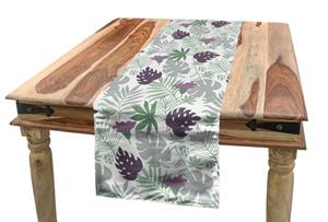 Abakuhaus Tischläufer »Esszimmer Küche Rechteckiger Dekorativer Tischläufer«, Blätter Tropische Botanik, Design