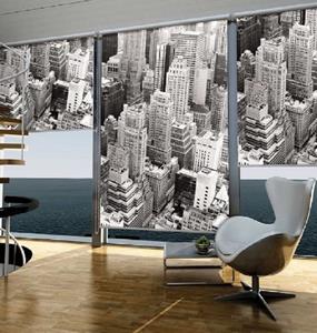 Clever-Kauf-24 Seitenzugrollo »digital bedrucktes Sichtschutzrollo, Motiv: New York, «, , Wand- oder Deckenmontage
