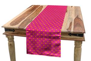 Abakuhaus Tischläufer »Esszimmer Küche Rechteckiger Dekorativer Tischläufer«, Rosa und orange Polka Dots Design