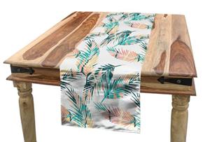 Abakuhaus Tischläufer »Esszimmer Küche Rechteckiger Dekorativer Tischläufer«, Blätter Double Exposure Tropical