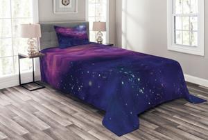 Abakuhaus Tagesdecke »Set mit Kissenbezügen Waschbar«, , Weltraum Galaxy Nebula Stern