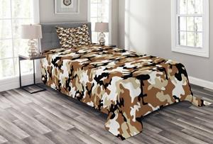 Abakuhaus Tagesdecke »Set mit Kissenbezügen Waschbar«, , Abstrakt Camo Stil Shades