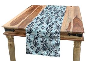 Abakuhaus Tischläufer »Esszimmer Küche Rechteckiger Dekorativer Tischläufer«, Blau und weiß Coral Algen