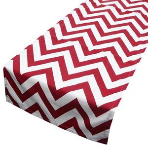 SCHÖNER LEBEN. Tischläufer »Schöner Leben Tischläufer Chevron Zacken breit weiß rot 40x160cm«, handmade