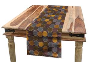 Abakuhaus Tischläufer »Esszimmer Küche Rechteckiger Dekorativer Tischläufer«, Aboriginal Folkloric Gepunktete Runden