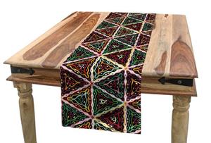 Abakuhaus Tischläufer »Esszimmer Küche Rechteckiger Dekorativer Tischläufer«, afrikanisch Geometrisches Grunge-Mosaik