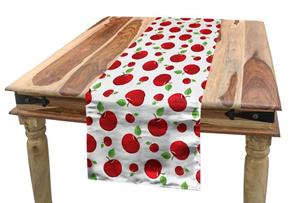 Abakuhaus Tischläufer »Esszimmer Küche Rechteckiger Dekorativer Tischläufer«, Apfel Vivid Cartoon-Rot-Frucht