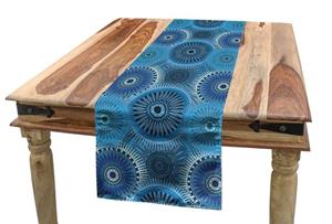Abakuhaus Tischläufer »Esszimmer Küche Rechteckiger Dekorativer Tischläufer«, Blauer Mandala Vintage Blue Asian