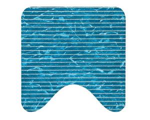 Matches21 HOME & HOBBY Badematte »Bad-Set NOVA TEX Antirutsch Delphin mit Ausschnitt blau 80 cm 48 cm« , Höhe 4 mm