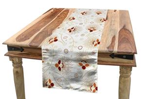 Abakuhaus Tischläufer »Esszimmer Küche Rechteckiger Dekorativer Tischläufer«, Abstrakt Chevrons und Blumen