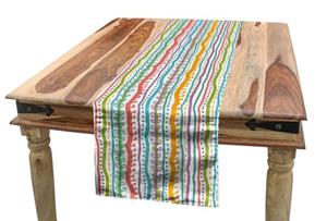 Abakuhaus Tischläufer »Esszimmer Küche Rechteckiger Dekorativer Tischläufer«, Abstrakt Vertikale Linien wirbeln
