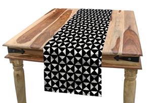 Abakuhaus Tischläufer »Esszimmer Küche Rechteckiger Dekorativer Tischläufer«, Abstrakt Grund Triangles in Squares