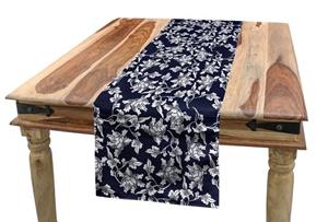 Abakuhaus Tischläufer »Esszimmer Küche Rechteckiger Dekorativer Tischläufer«, Navy blau Floral Design-Botanic